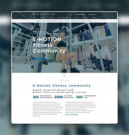 Адаптивна верстка сайту-лендінгу E-motion Fitness